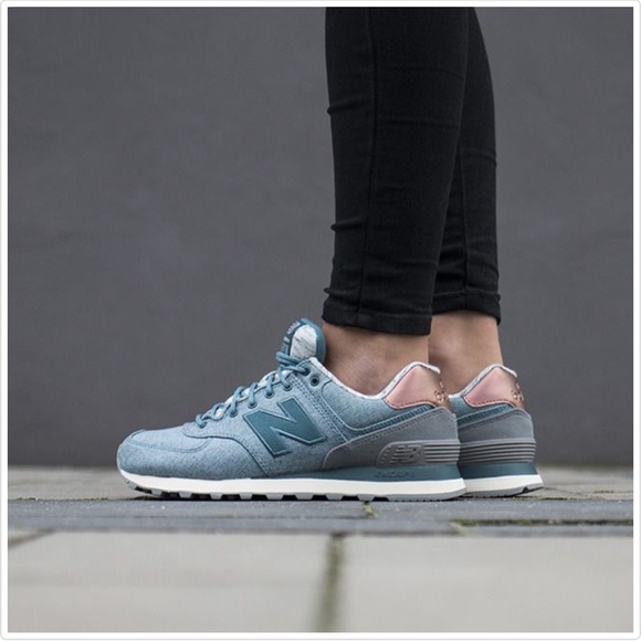 New Balance | Shoes | New Balance 574 Women Denim Rose Gold Sneakers Size 9  | Poshmark